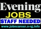 Evening JOBS - Part Time Staff Needed.