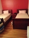 2 twin sled beds dresser & night table