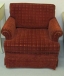  red burnt color chair