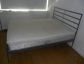 IKEA bed - aluminum frame - queen size   mattress