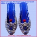 Blue Beaded Khussa Designer Shoes