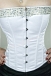 White Wedding Brocade Sequined Steel Boned Corset