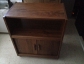 wooden rolling computer shelf