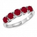 Round Ruby Five Stone Ring 