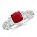 Cushion Ruby Vintage Ring 