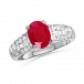 Oval Ruby and Diamond Ring