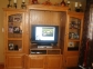 Oak lighted Entertainment Center