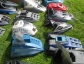 several sled Snowmobile hoods