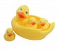 Bath Set Rubber Duck Family 4 Floating New Piece Tub Toy Ducky Blue Goggles Toys