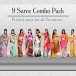 Nine Stylish Designer Sarees Combo Collection call Us At 09212600900