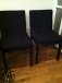 Two black chairs for sale