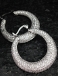 Sterling Silver White Gold Hoop Earrings