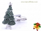 Show your Xmas spirit by Christmas Tree Cufflinks