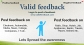 Post Feedback or Reviews