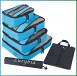 Big deal for Eurybia - 4 Set Packing Cubes - Travel Organizers with Laundry Bag and Shoe Bag