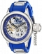 Invicta Russian Diver Skeleton Blue Strap Mens Watch