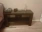  tv stand, new full size bed & leather futon